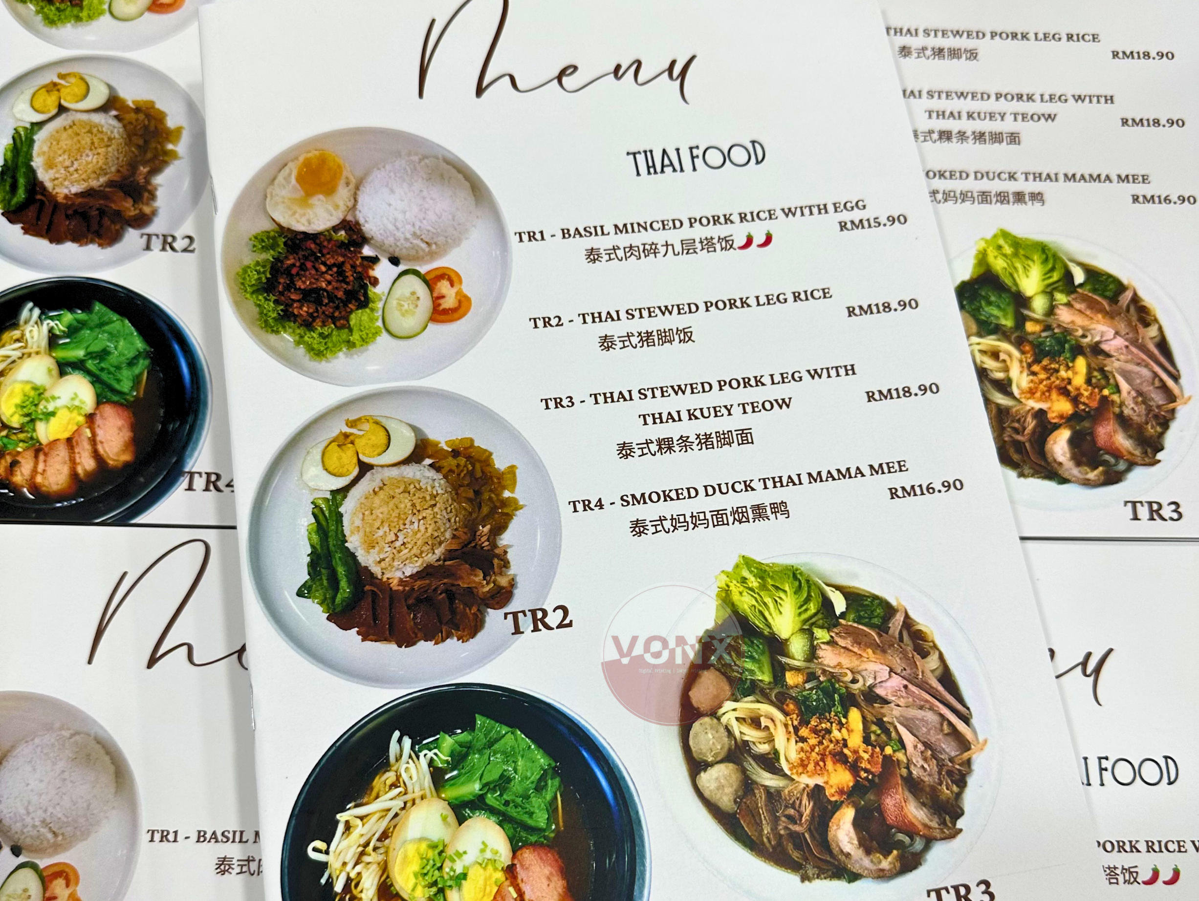 Menu & Bill Book Printing 2